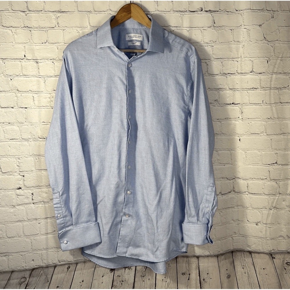 Collection by Michael Strahan Wrinkle Free Stretch Regular Fit Shirt Size 15 1/2